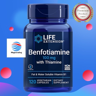 Life Extension Benfotiamine with Thiamine 100 mg / 120 Vegetarian Capsules