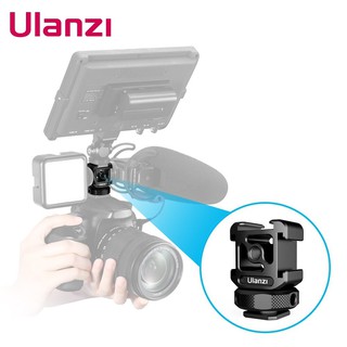 Ulanzi PT-12 อะแดปเตอร์ขยายไมโครโฟน เมาท์โคลด์ชู Vlog ไฟ LED สําหรับกล้อง DSLR