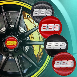 สติกเกอร์โลโก้ BBS 56 มม. สีดํา สีแดง สําหรับติดตกแต่งล้อรถยนต์ Toyota Mazda Nissan Suzuki Mitsubishi VW 4 ชิ้น