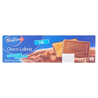 🔥The Best!! บาวเซ่น ช็อกโก ไลบ์นีช บัตเตอร์บิสกิตเคลือบช็อกโกแลตนม 125กรัม Bahlsen Choco Leibniz Butter Biscuit Set in M