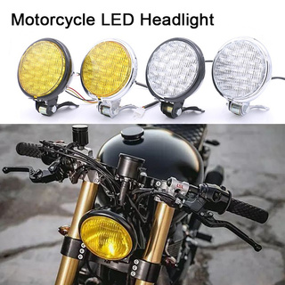 ไฟหน้ารถจักรยานยนต์ LED สไตล์วินเทจ 5 นิ้ว สําหรับ Harley Cafe Racer