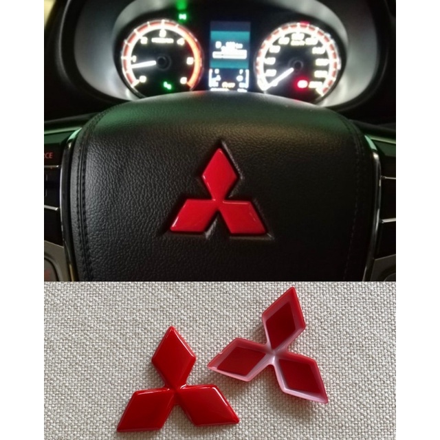 โลโก้ ครอบพวงมาลัย MITSUBISHI สีแดง ขนาด 4.7x4cm ใช้ได้กับรถมิตซูทุกรุ่น ตั้งแต่ปี 2015 ขึ้นไป