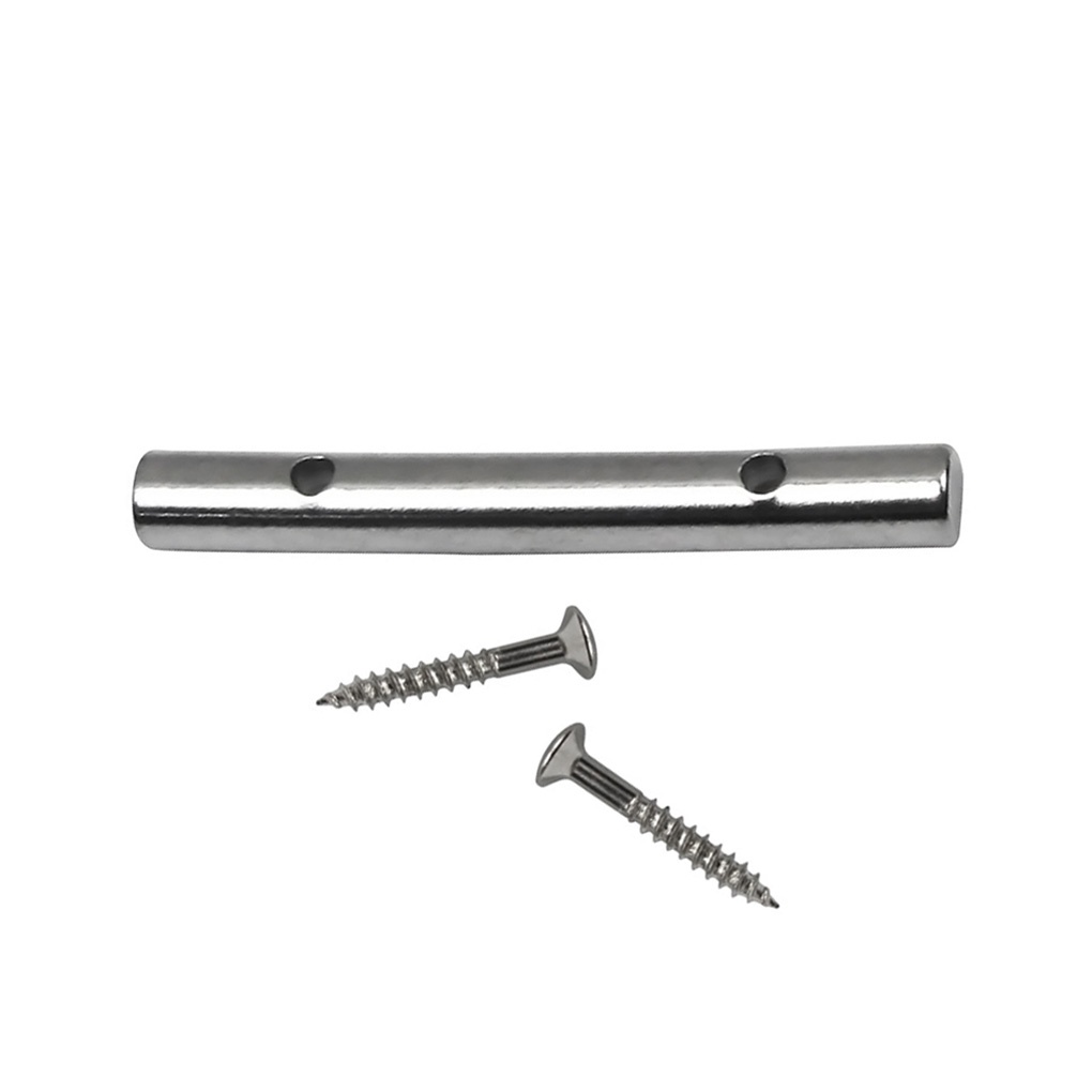 Fleor Chrome กีตาร์ String Retainer Tension Bar 48 มม.กีตาร์ Tree Guide Headstock String Retainer Bar พร้อมสกรูติดตั้ง
