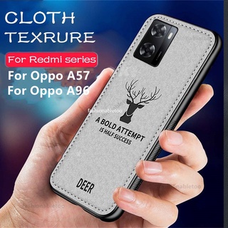 เคสโทรศัพท์มือถือหนัง ซิลิโคนนิ่ม ผิวด้าน ลายกวาง สําหรับ Oppo A57 A77 A96 A76 A55 A56 A 57 A 77 A 96 A 76 A 55 A 56 4G 5G