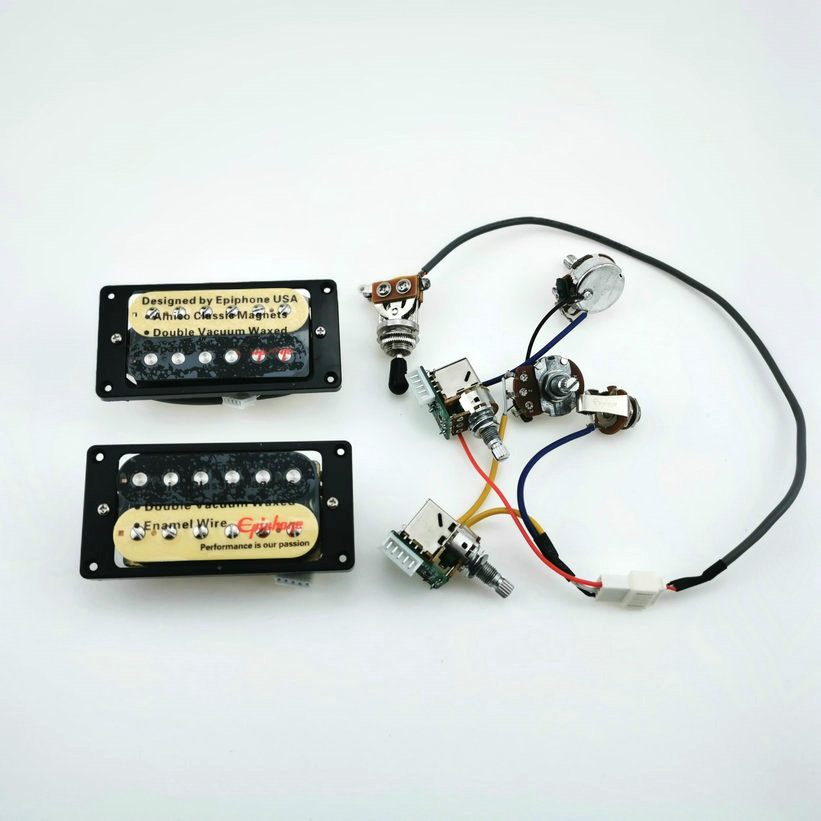 SH-1 ชุด LP มาตรฐานคอและสะพานกีตาร์ไฟฟ้า Humbucker รถกระบะ Pro สายไฟสําหรับ EPI