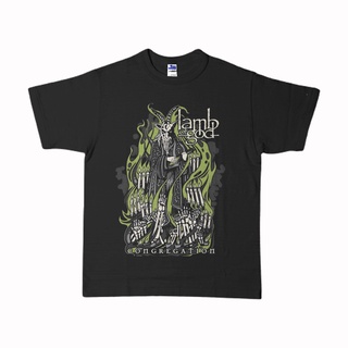 เสื้อยืดcalandfashionเสื้อยืด พิมพ์ลายวงดนตรี BAND LAMB OF GOD CONGREGATION SUPER PREMIUM VINTAGE BOOTLEG MUSIC TEE สําห