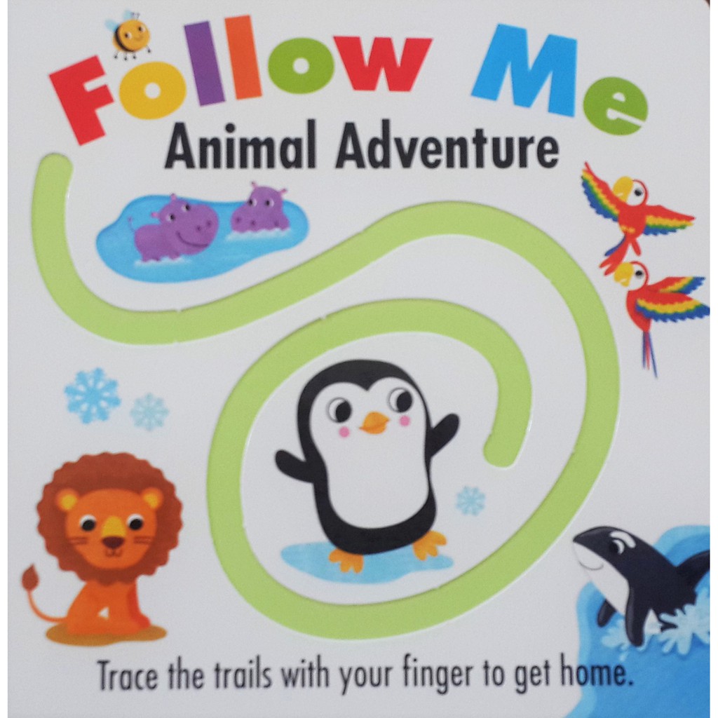 Follow me "Animal Adventures"  [ใหม่] หนังสือเด็กภาษาอังกฤษ สำหรับเด็กน้อยก่อนวัยเรียน พัฒนากล้ามเนื