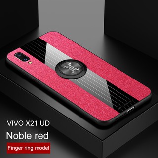 เคส Vivo X21 UD ฮาร์ดเคสกันกระแทกเคสโทรศัพท์ Armor Ring Stand Case Vivo X21 VivoX21 UD Back Cover