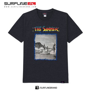 เสื้อยืดชาย Men T-Shirt - SL05150 - สีดำ (Surfline)