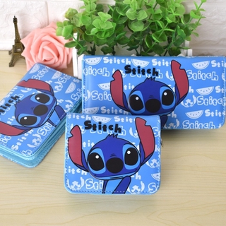 กระเป๋าสตางค์ ใบสั้น มีซิป ลาย Stitch สําหรับสตรี Kn3303