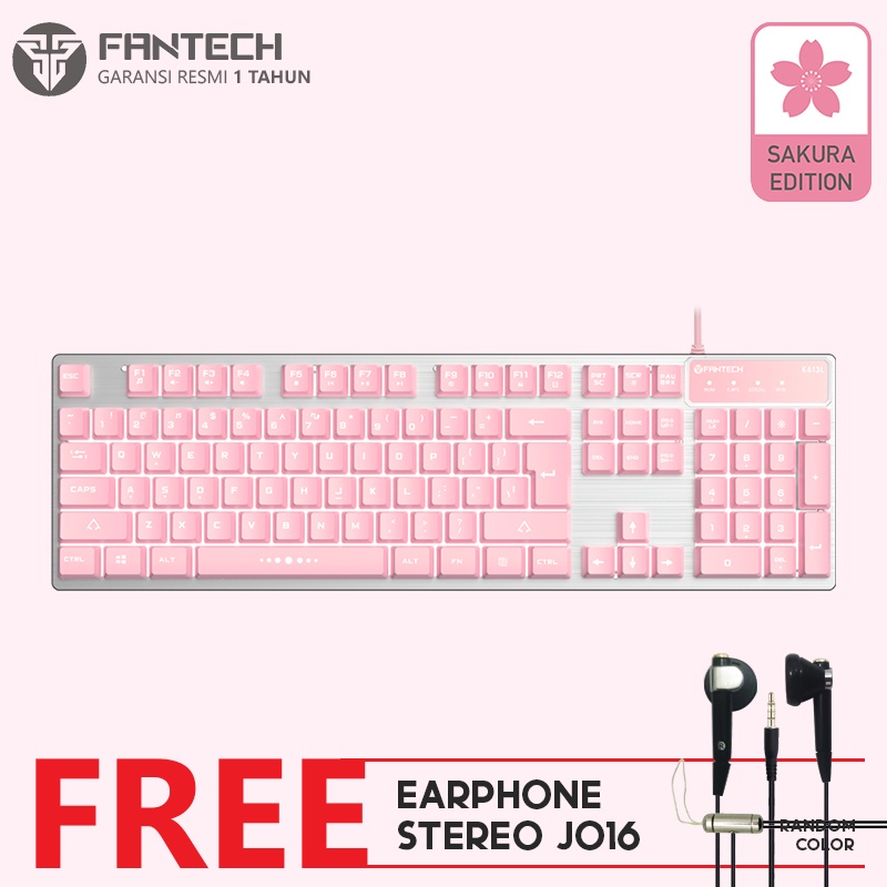 คีย์บอร์ดเกมมิ่ง Fantech Fighter K613 L Sakura Edition