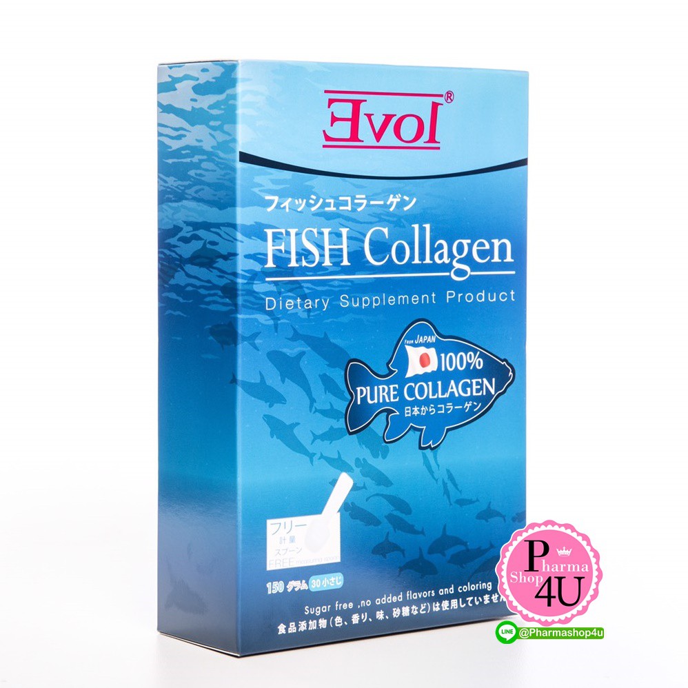 EVOL FISH Collagen Pure Collagen 100% From JAPAN คอลลาเจน จากญี่ปุ่น แบบผง