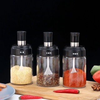 ขวดใส่เครื่องปรุง ขวดใส่เครื่องปรุงอาหาร พร้อมช้อนตักในตัว Spice bottles