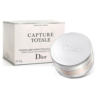 DIOR CAPTURE TOTALE  แป้งฝุ่น แต่งหน้า ดิออร์ แคปเจอร์ โททาล เพอร์เฟค แอนด์ ยูธ เรเดี้ยนส์ ลูซ พาวเดอร์ เบอร์ 001 ไบรท์