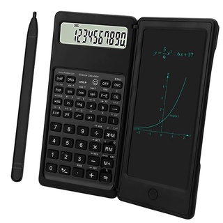 Foldable Calculator &amp;amp; 6 Inch LCD Writing Tablet Digital Drawing Pad 12 Digits Display with Stylus Pen Erase Button L