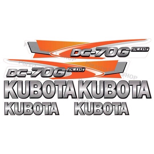 สติ๊กเกอร์รถเกี่ยวข้าว kubota คูโบต้า DC-70Gplus (ติดรถอุ้ม) รถคูโบต้า ตัวใหม่