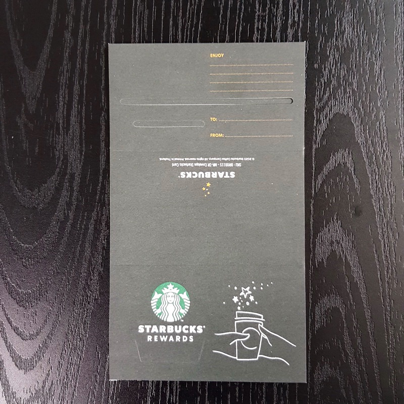 บัตร สตาร์บัคส์ กระดาษ Starbucks Card Reserve 2022 เลือกเลขได้ แถมซองใส่การ์ด ของแท้ 100%