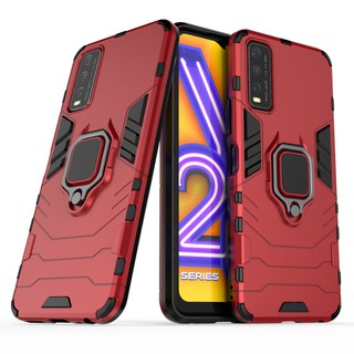 เคส VIVO Y12A พลาสติกแบบแข็ง Armor Shockproof Phone Case Back Cove VIVOY12A 2021 Y 12A กรณี ฝาครอบ