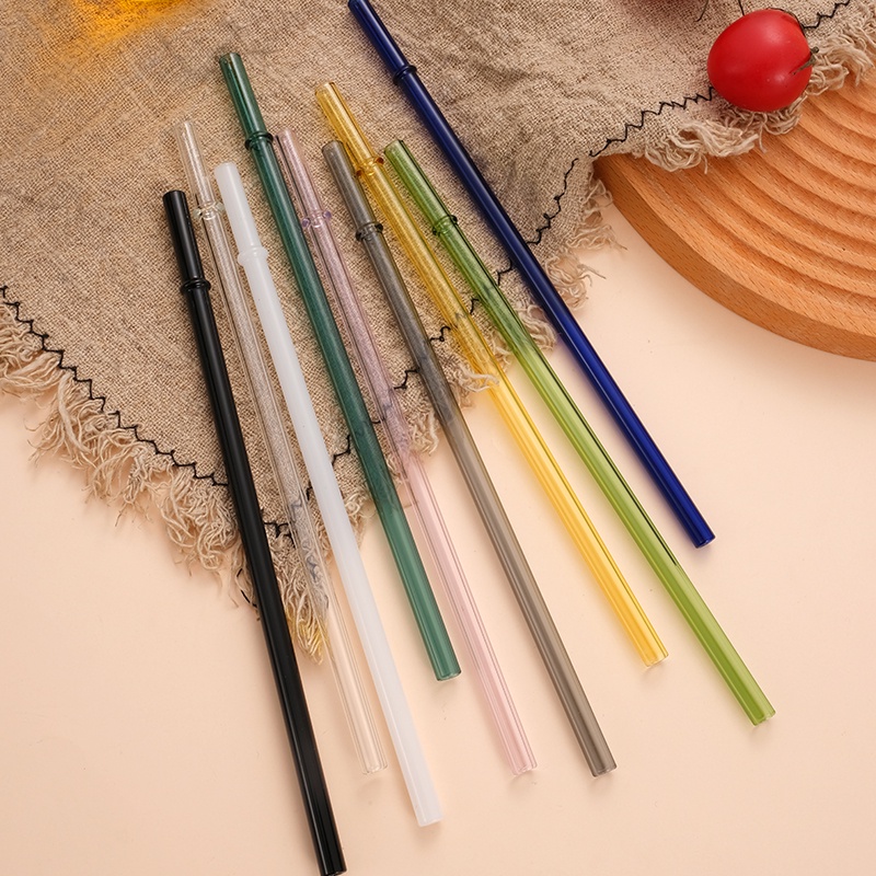 1ชิ้น20เซนติเมตร/26เซนติเมตรพิเศษวิจิตรโค้งแก้วตรงดื่มแก้วหลอดนํามาใช้ใหม่เป็นมิตรกับสิ่งแวดล้อมด้วย1ชิ้นทําความสะอาดแปรง