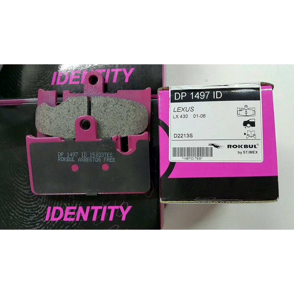 Rokbull ผ้าดิสเบรคหลัง LEXUS IS250 08 3GR-FE เล็กซัส LS430 00-on, 3UZ / DP1497 ID (P83 131, 04465-30