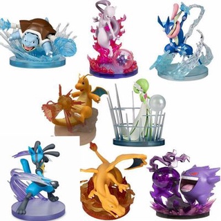 ฟิกเกอร์ PVC รูปโปเกม่อน Monster Charizard Blastoise Gengar Mewtwo Bulbasaur Squirtle Cyndaquil Charmander ของเล่นสําหรับเด็ก