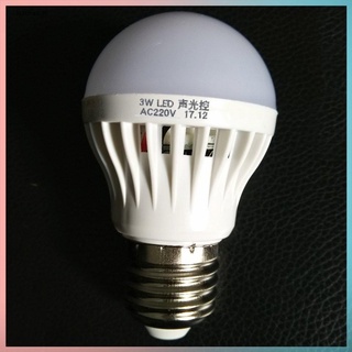 ✨ส่วนลดใหญ่✨Sound And Light Control Sensor Light E27 Motion Detector Led Bulb Lamp