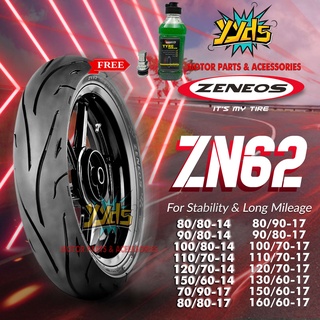 Zeneos Zn62 Motorcycle Tire Gulong 14 Rim 17 (Tubeless)