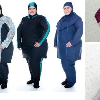 เสื้อว่ายน้ำมุสลิม 50-60นิ้ว ชุดว่ายน้ำไซส์ใหญ่ ลดล้างสต็อค