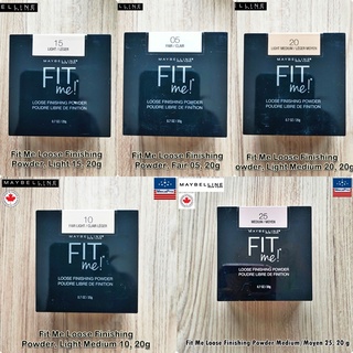 Maybelline New York® Fit Me Loose Finishing Powder 20g, เมย์เบลลีน ฟิตมี แป้งฝุ่นสำเร็จรูป คุมความมัน