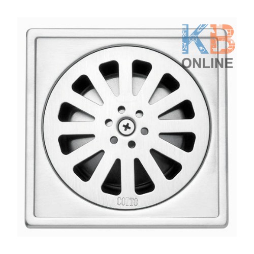 CT640Z1(HM) ตะแกรงกันกลิ่นสเตนเลสเหลี่ยม ท่อพีวีซีขนาด 2-2.5 นิ้ว (หน้าแปลน 3.5 นิ้ว) Stainless Trap