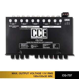 98auto CCEปรี7แบน แยกซับอิสระ กลางชัด แหลมใส เบสหนัก CQ-737 CCE ปรีรถยนต์ 7แบน ราคา1ชิ้น