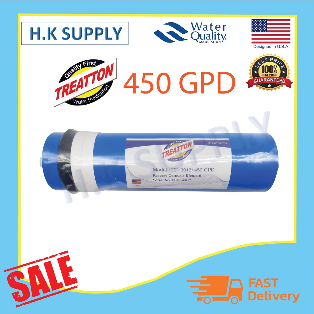 Treatton ไส้กรองน้ำ ไส้กรองเมมเบรน RO เมมเบรน Membrane 450 GPD 3012 เครื่องกรองน้ำ ตู้น้ำหยอดเหรียญ