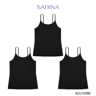 Sabina เสื้อทับสายเดี่ยว (Set 3 ชิ้น) รุ่น PRETTY PERFECT รหัส SCU102BK สีดำ