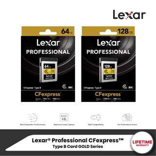 Lexar® Professional CFexpress™ Type B Card GOLD Series (ซีเอฟการ์ด) ความจุ 64/128 GB