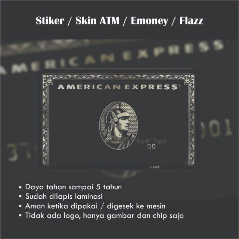 สติ๊กเกอร์การ์ด American Express / Skin / Garskin for ATM / Emoney / Flazz