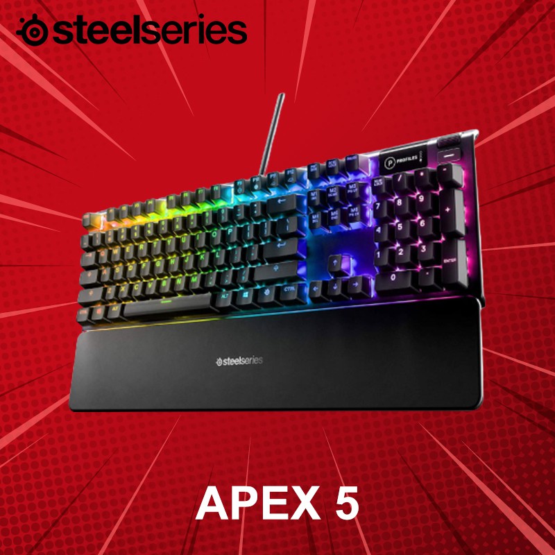 คีย์บอร์ด SteelSeries รุ่น Apex 5 (ภาษาอังกฤษ) ประกันศูนย์ 1 ปี