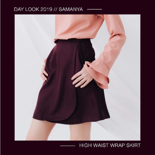 High Waist Wrap Skirt