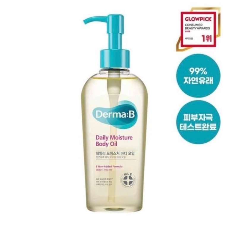 (กรุณาสอบถาม)Derma:B Daily Moisture Body Oil 200 ml.