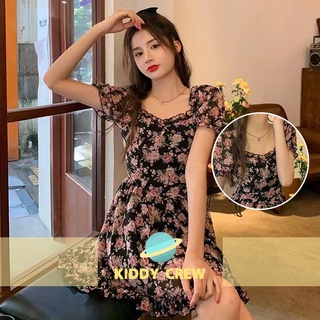 ชุดกระโปรงลายดอกไม้ทรงสวย เสื้อผ้าผู้หญิงสไตล์เกาหลี ชุดเดรสกระโปรงเนื้อผ้าดีราคาถูก