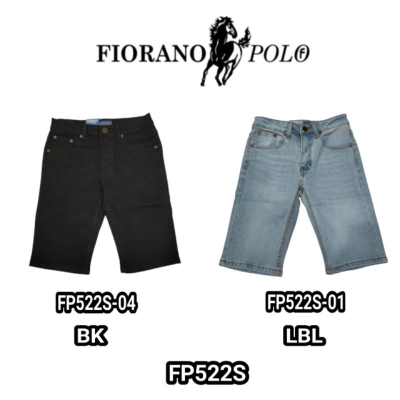 Fiano Polo Slim Fit JEANS กางเกงขาสั้น STRETCHABLE FP522S