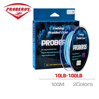 Proberos สายเบ็ดตกปลา PE แบบถัก 100 ม. 4 เส้น 15 20 30 40 50 80 100LB