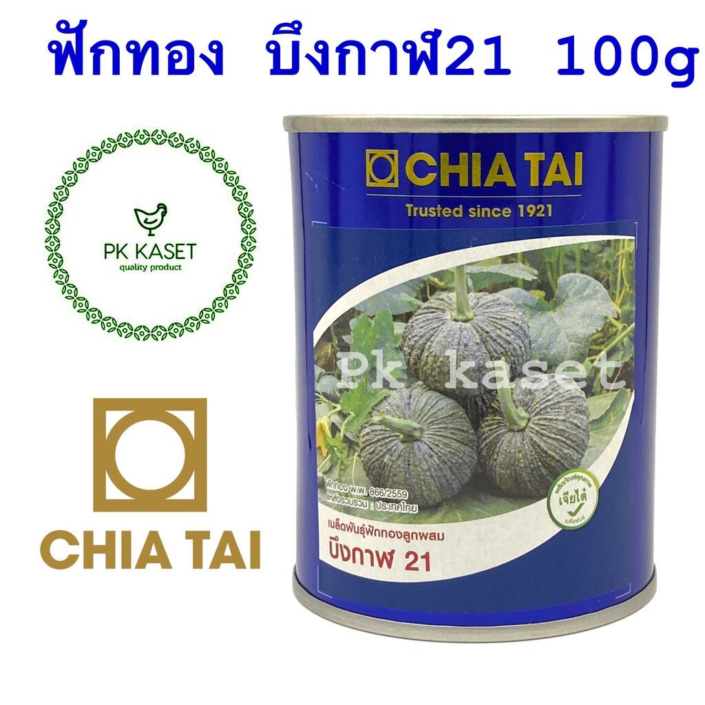 เมล็ดฟักทอง บึงกาฬ 21 100g เจียไต๋ CHIA TAI ฟักทองลูกผสม