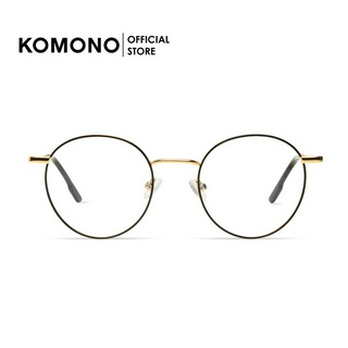 KOMONO Pete Gold Black กรอบแว่นตาโลหะ สีดำ