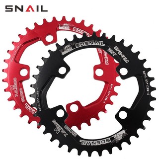 SNAILใบจานหน้าเดี่ยว 96BCD 32T/34T/36T/38T Tooth Plate Narrow Wide Chainwheel for M7000 M8000 M9000(ฺBlack)