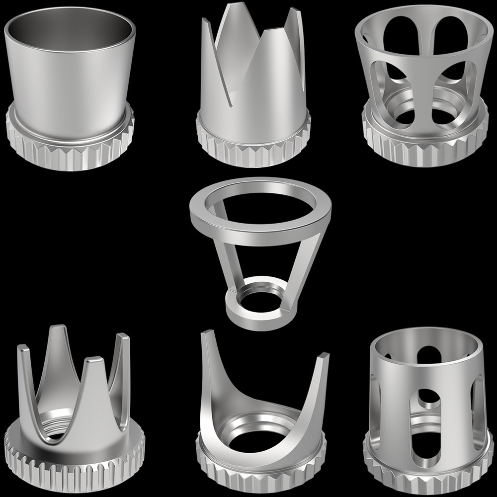 Airbrush หัวฉีดหมวกอุปกรณ์เสริม Crown/Tomahawk/ hollow condensing/ระยะทาง Shape Air Brush Caps สําหร