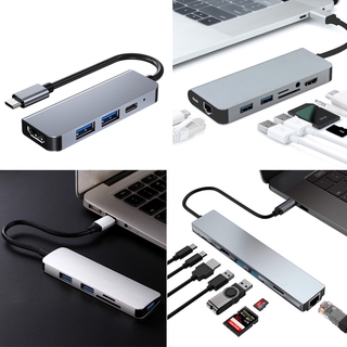 อะแดปเตอร์ฮับ Type C USB 3.0 C 2020 สําหรับ Macbook pro air HDMI SD TF Card Reader