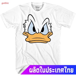 gothic ดิสนีย์เสือยืดผู้ชาย เสื้อบอดี้โ Disney Mad Donald Duck Face World Disneyland Funny Costume Adult Unisex Tee Grap