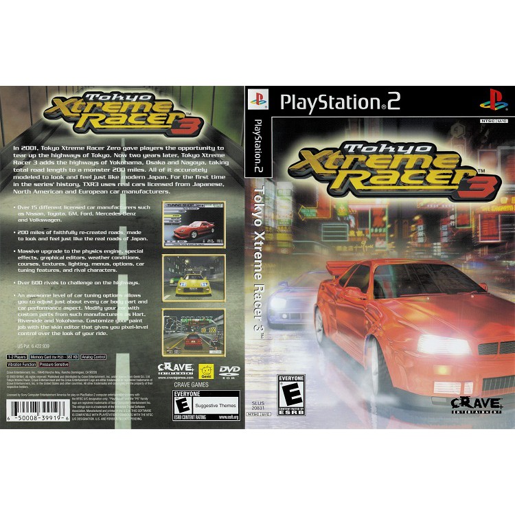 TOKYO XTREME RACER 3 [PS2 US : DVD5 1 Disc]