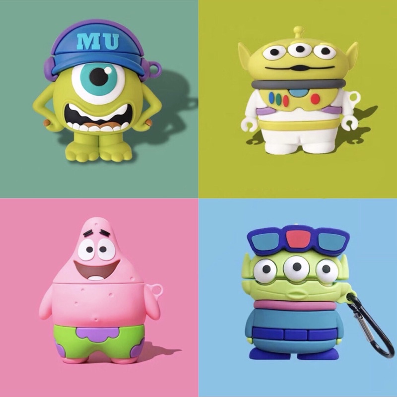 พร้อมส่งในไทย A4S148 เคสแอร์พอดซิลิโคน สำหรับ AirPods case Pro,Gen1,2,3 เคสกรีนแมน ชินจัง Greenman ว