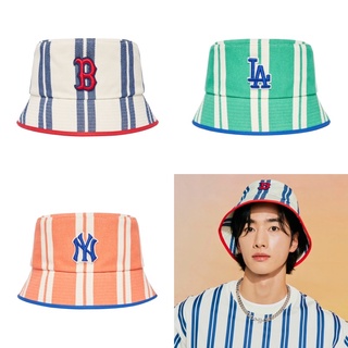 ของแท้💯หมวก MLB ETHNIC STRIPE BUCKET HAT พร้อมส่ง